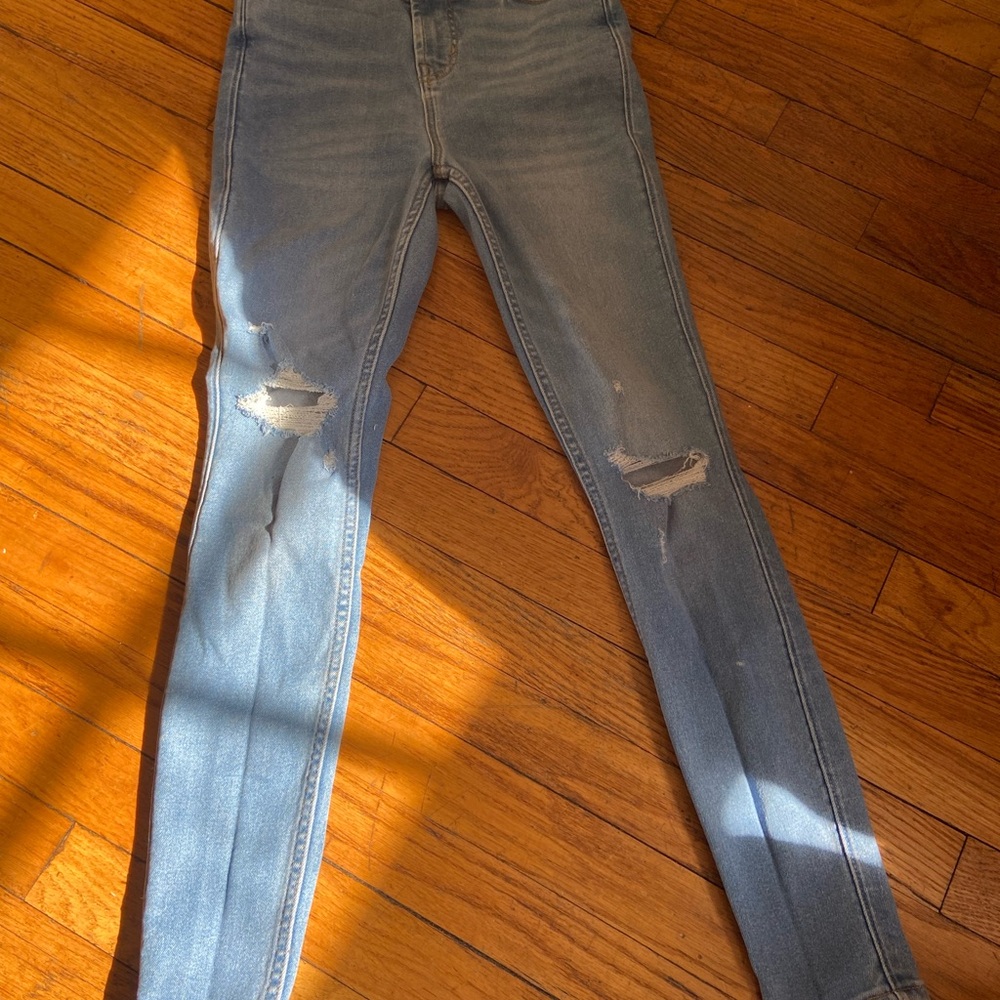 High waisted rockstar super skinny jeans.